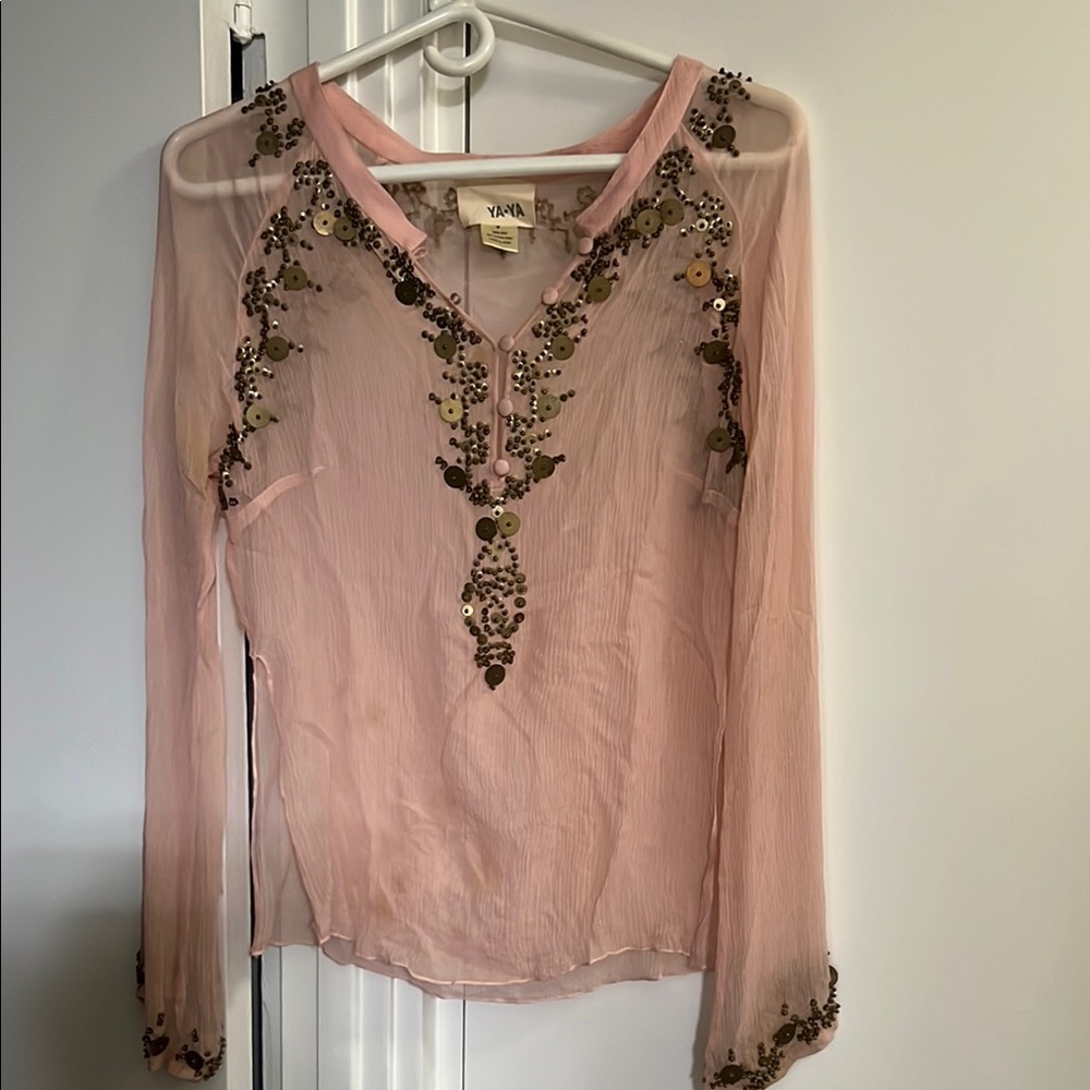YaYa Pink Embellished Women's Top